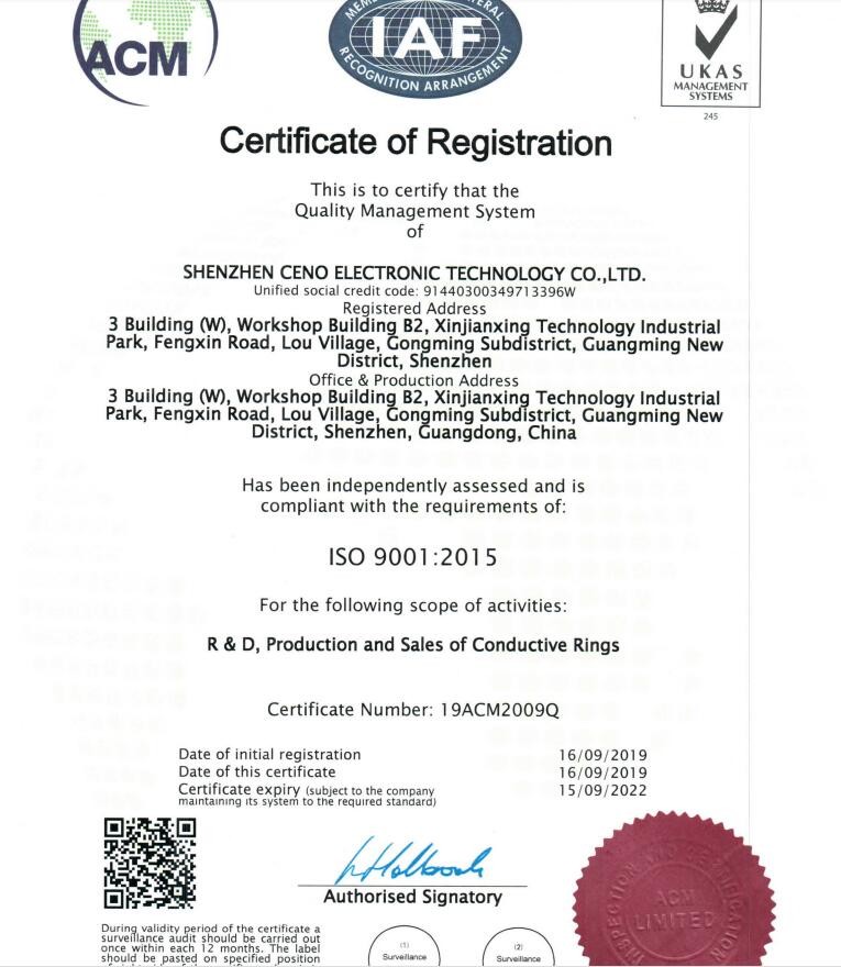 الصين CENO Electronics Technology Co.,Ltd الشهادات