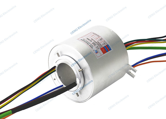 OEM / ODM Megabit Ethernet Slip Ring من خلال الفتحة 50mm قطب كهربائي مشترك