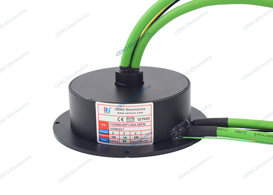 حرارة منخفضة 100M Ethernet Pancake Slip Ring Collector مع IP51 و 300RPM