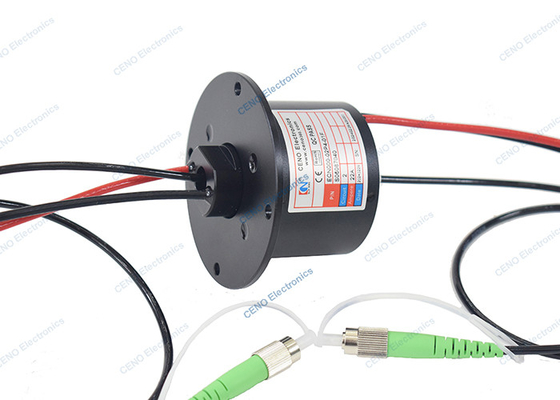 دمج الألياف الضوئية الدورانية المشتركة حلقة انزلاق مع SM & FC APC Connector