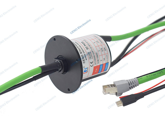 حلقة انزلاق إشارة USB 2.0 مع 1000M Gigabit Ethernet والطاقة الكهربائية