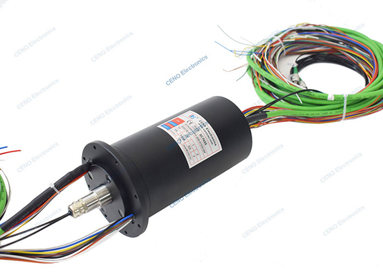 2 قنوات SM Fiber Optic Rotary Joint متكاملة FORJs Slip Ring مع IP65