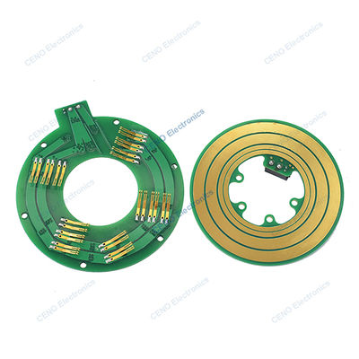 حلقة زلقة الفطائر على طراز PCB مع طاقة كهربائية وإشارة CAN لأذرع الروبوت
